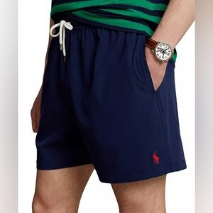 POLO RALPH LAUREN Men's‎ 5-3/4-Inch Traveler Classic Swim Trunks - NWT